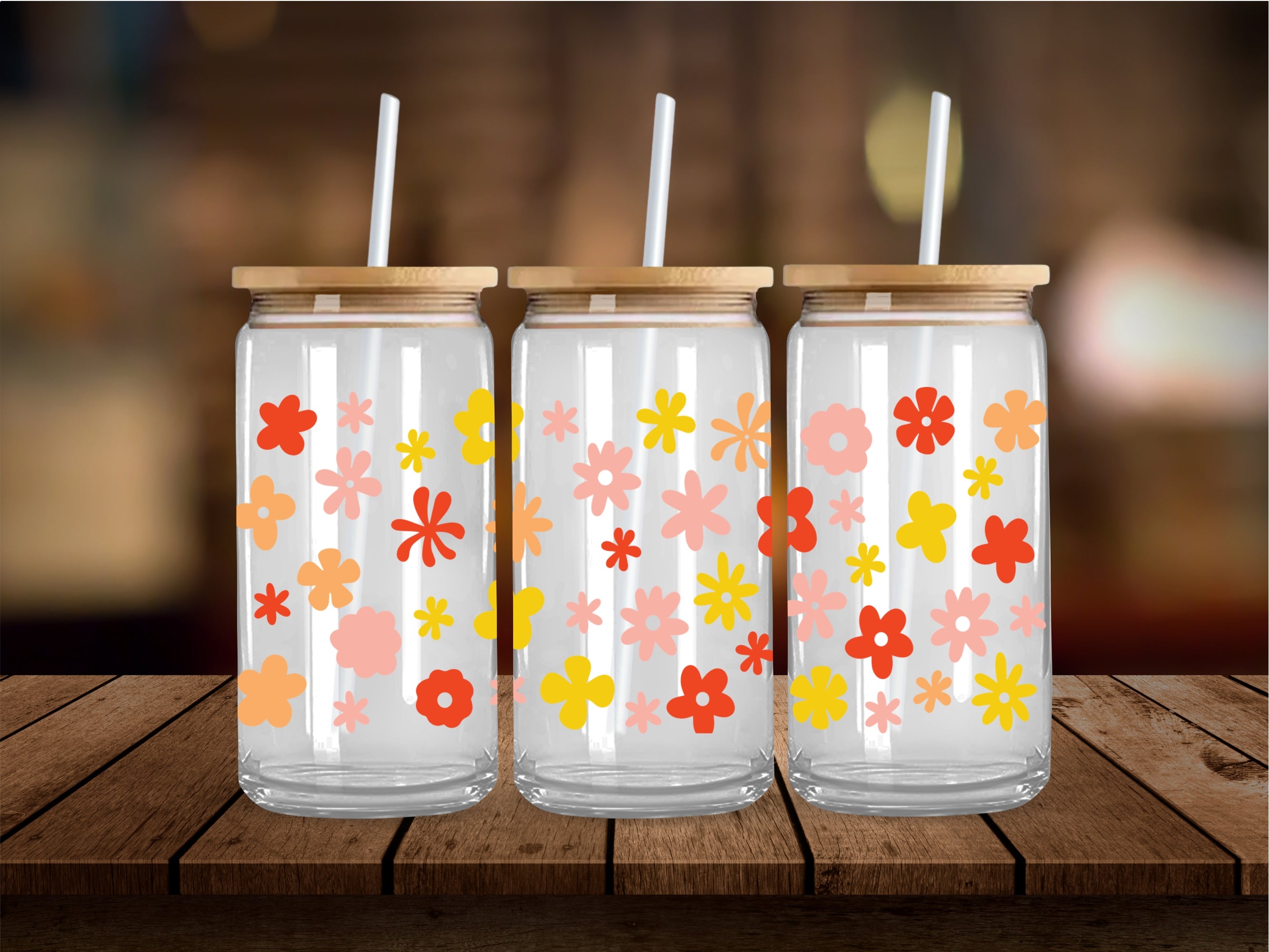 Cutesy Flowers 16 Oz Wrap