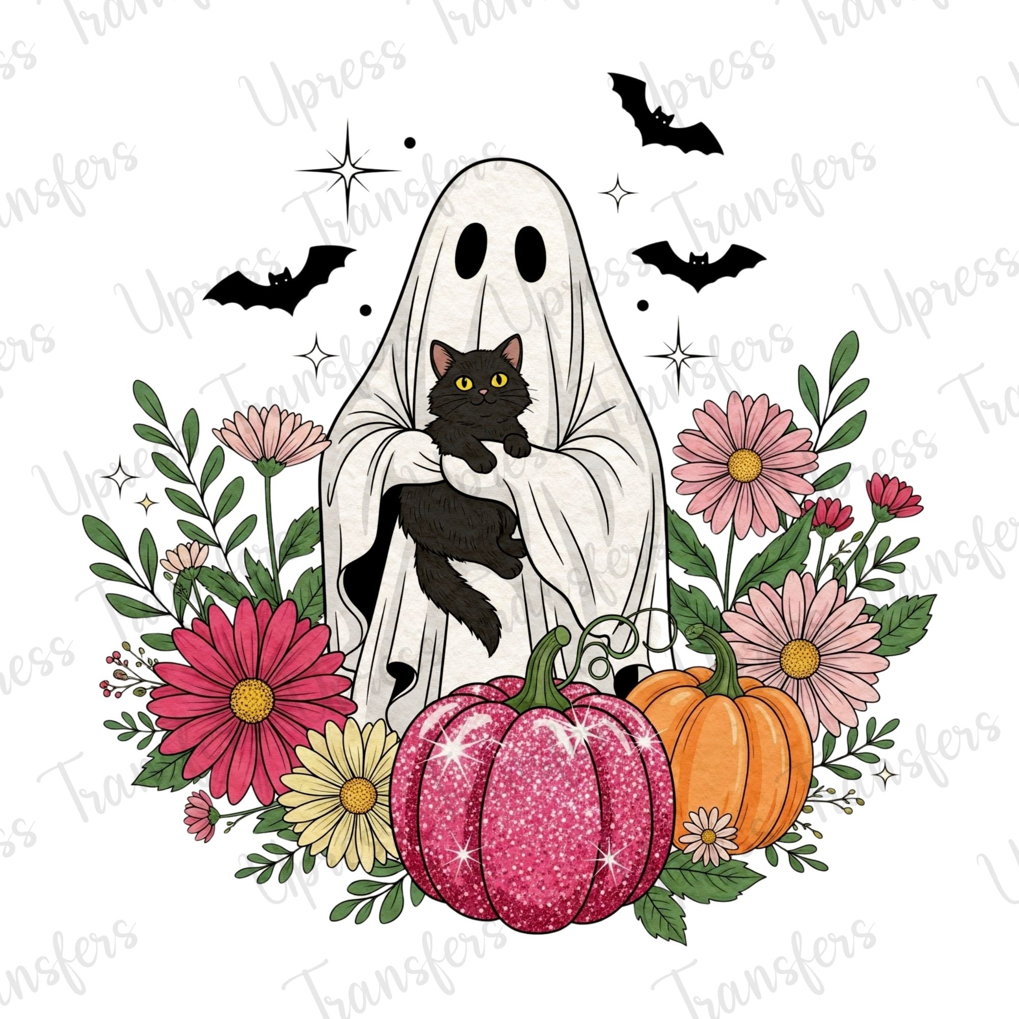 Cutesy Ghost In Flowers