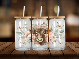 Cutesy Highland Cow 16 Oz Wrap
