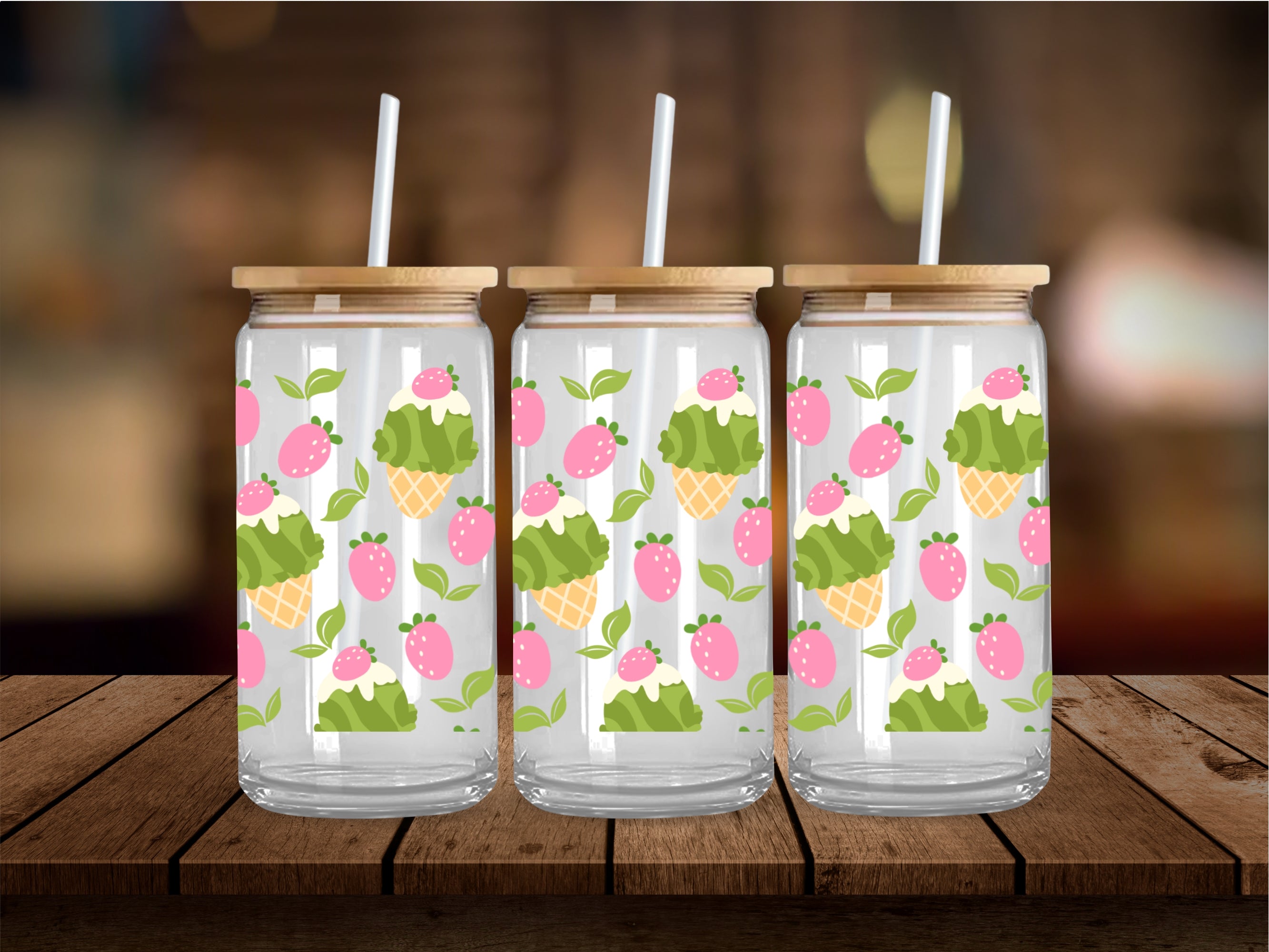 Cutesy Matcha 16 Oz Wrap