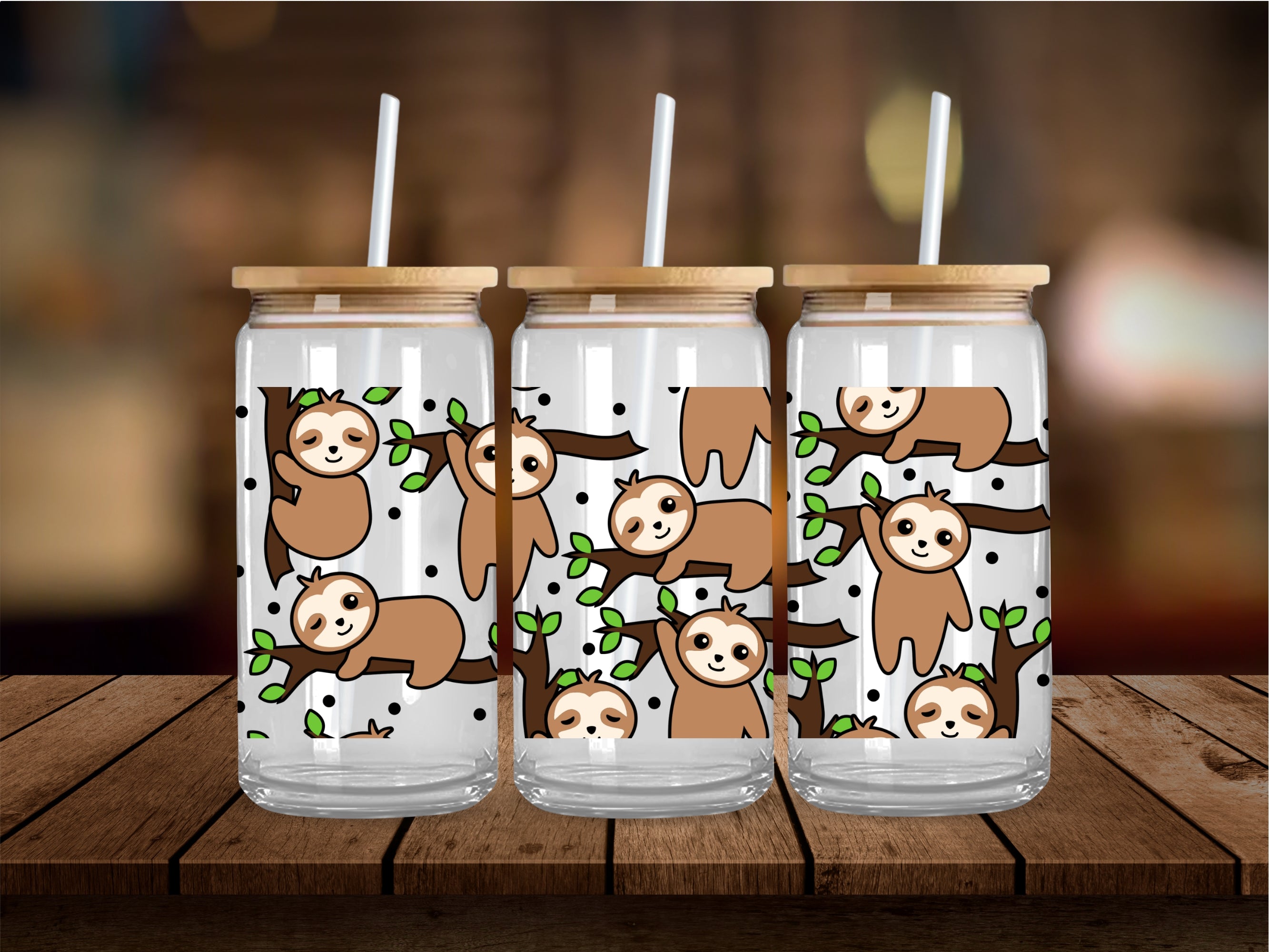 Cutesy Sloth 16 Oz Wrap