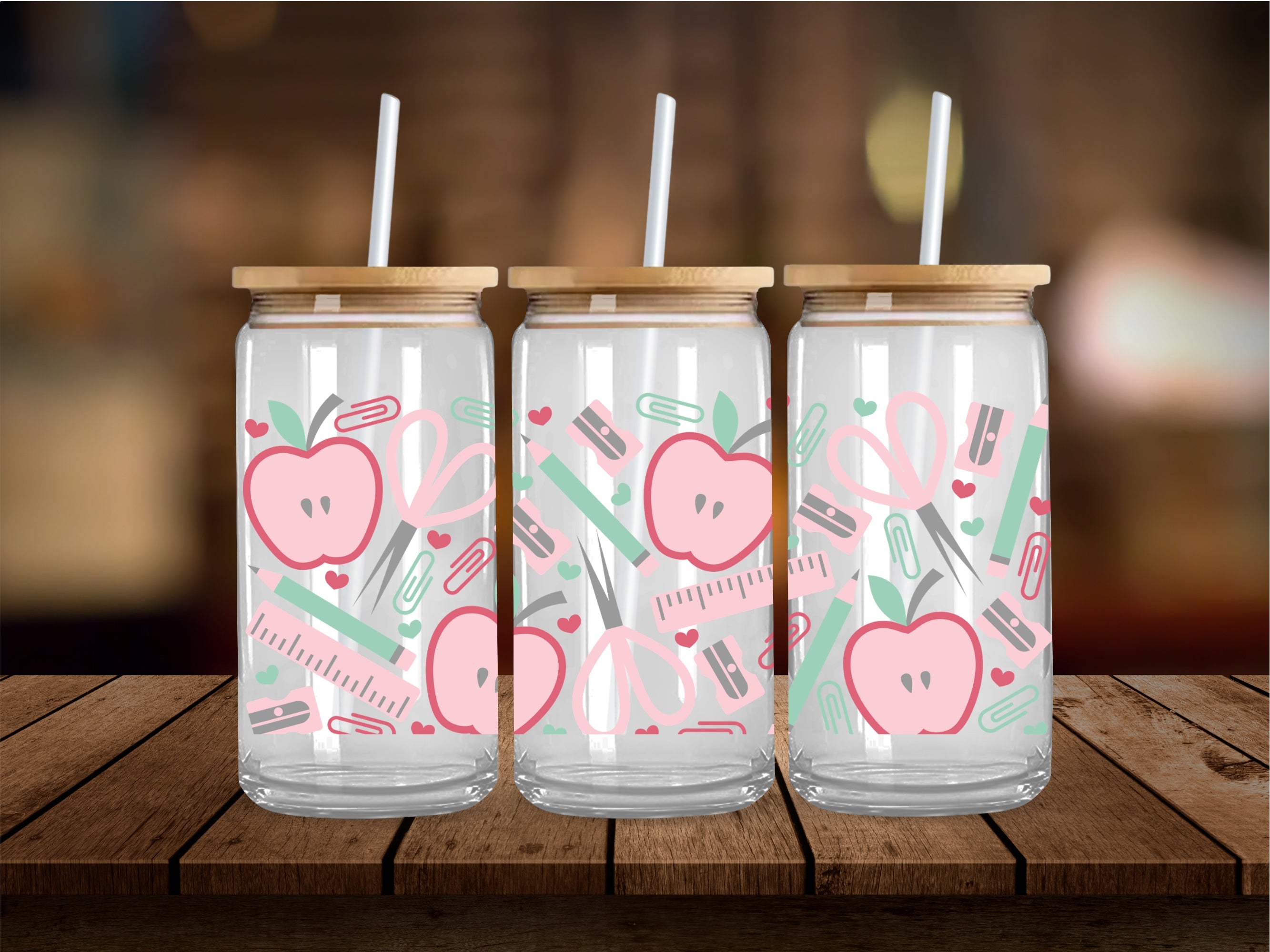 Cutesy Teacher 16 Oz Wrap