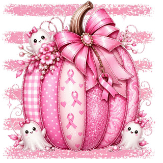 Cuties Pink Faded line Cancer Pumpkin