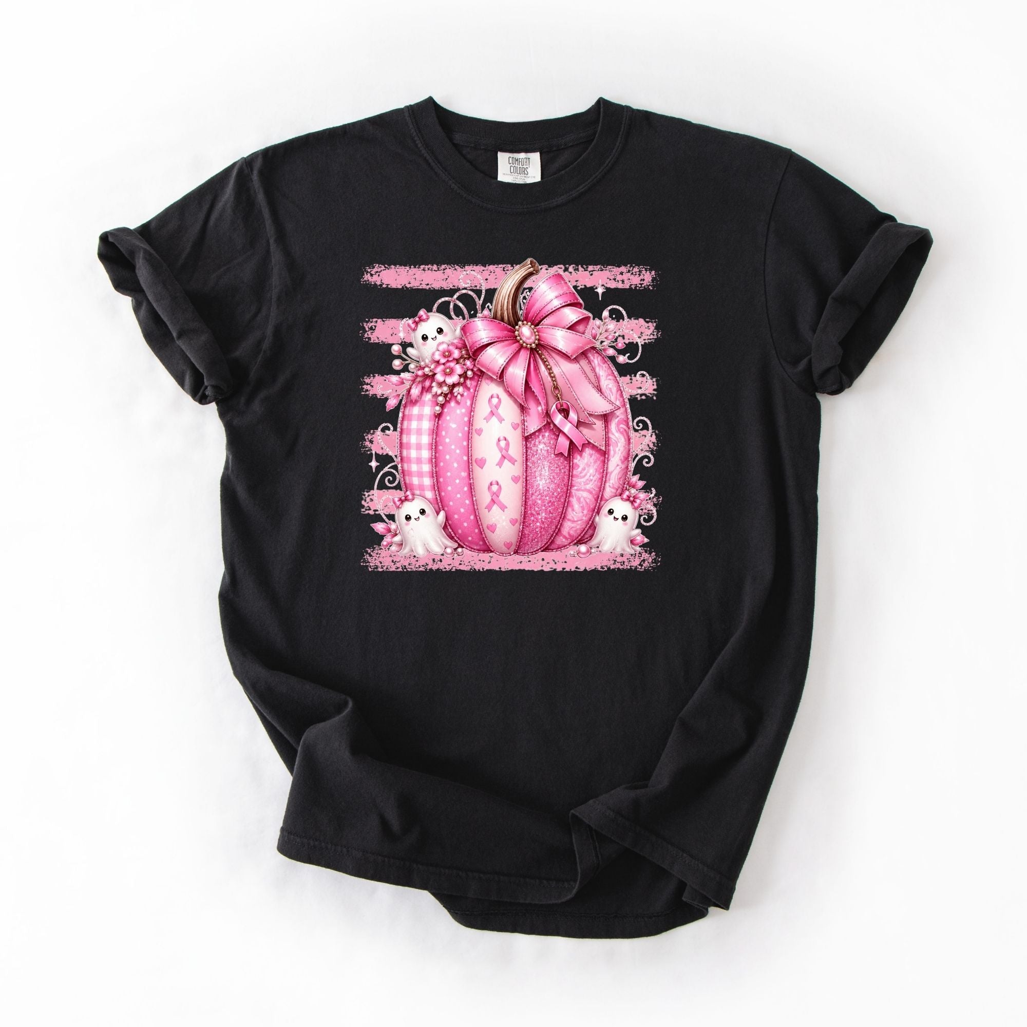 Cuties Pink Faded line Cancer Pumpkin