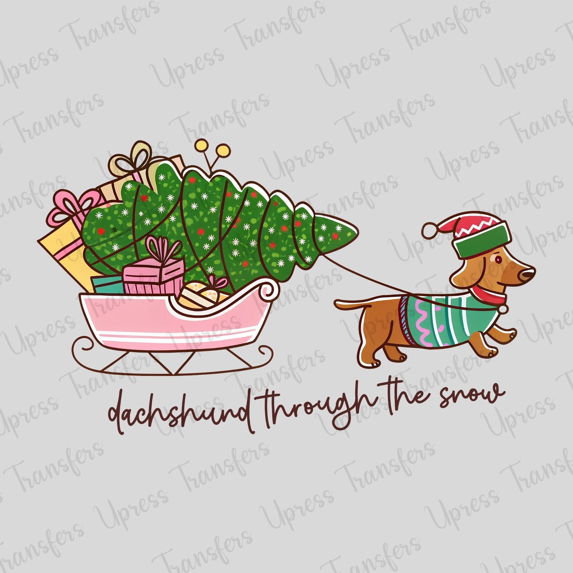 Dachsund Through The Snow Sleigh