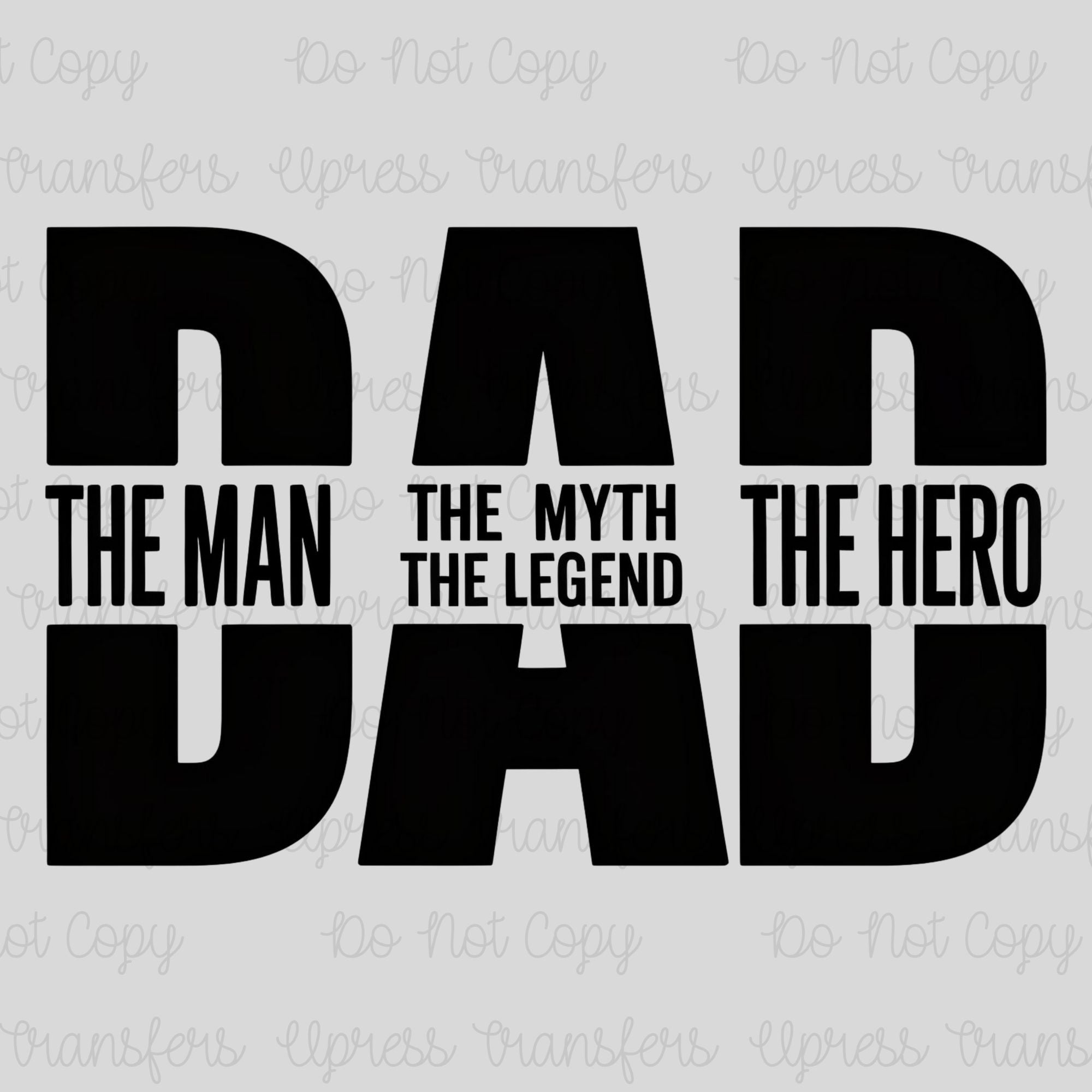 Dad Bold Words Black