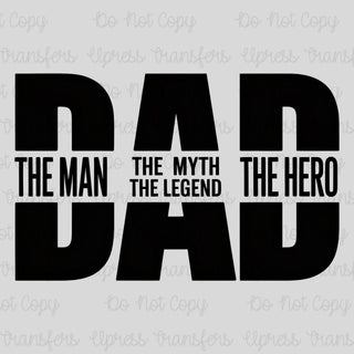 Dad Bold Words Black