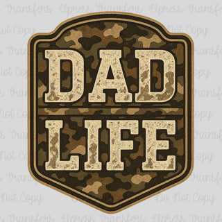 Dad Life Distressed Camo