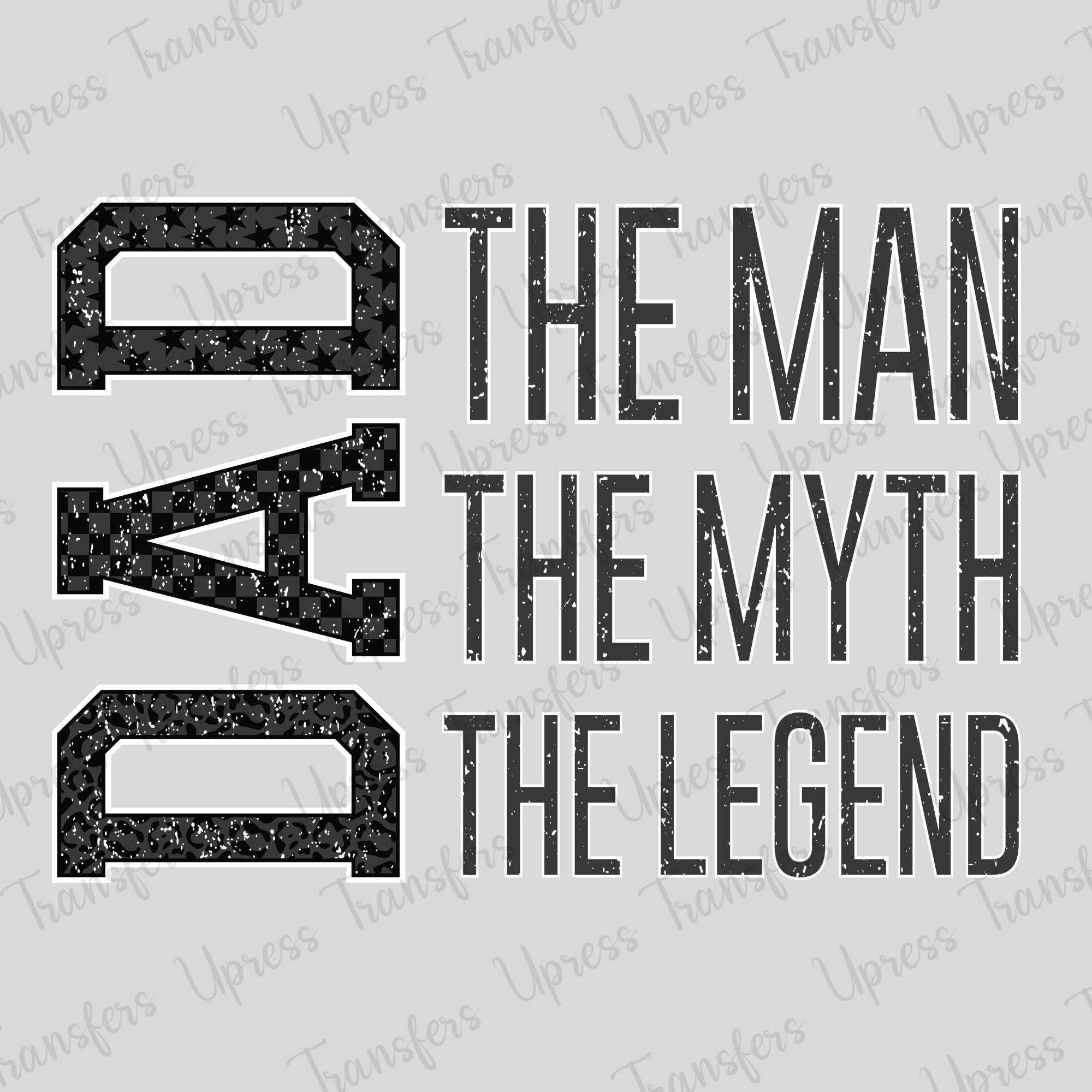 Dad The Myth Checkered