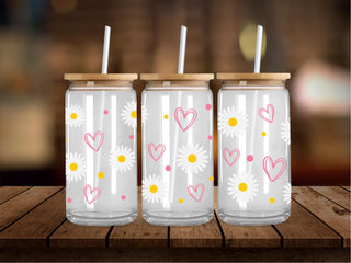 Daisies and Hearts 16 Oz Wrap