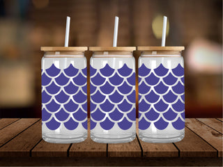 Dark Blue Mermaid 16 Oz Wrap