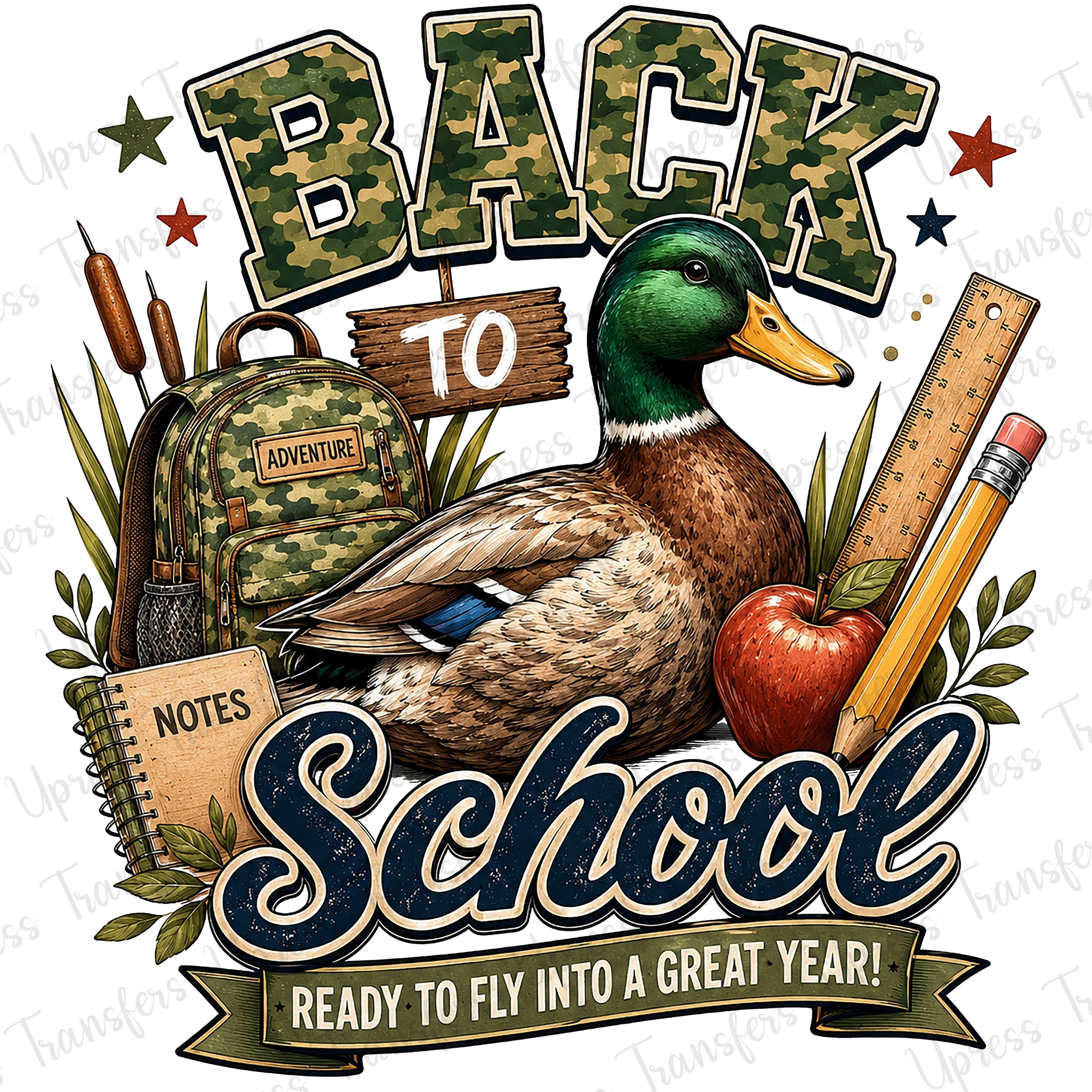 Dark Camo Duck Back To School