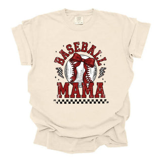 Dark Red Baseball Mama