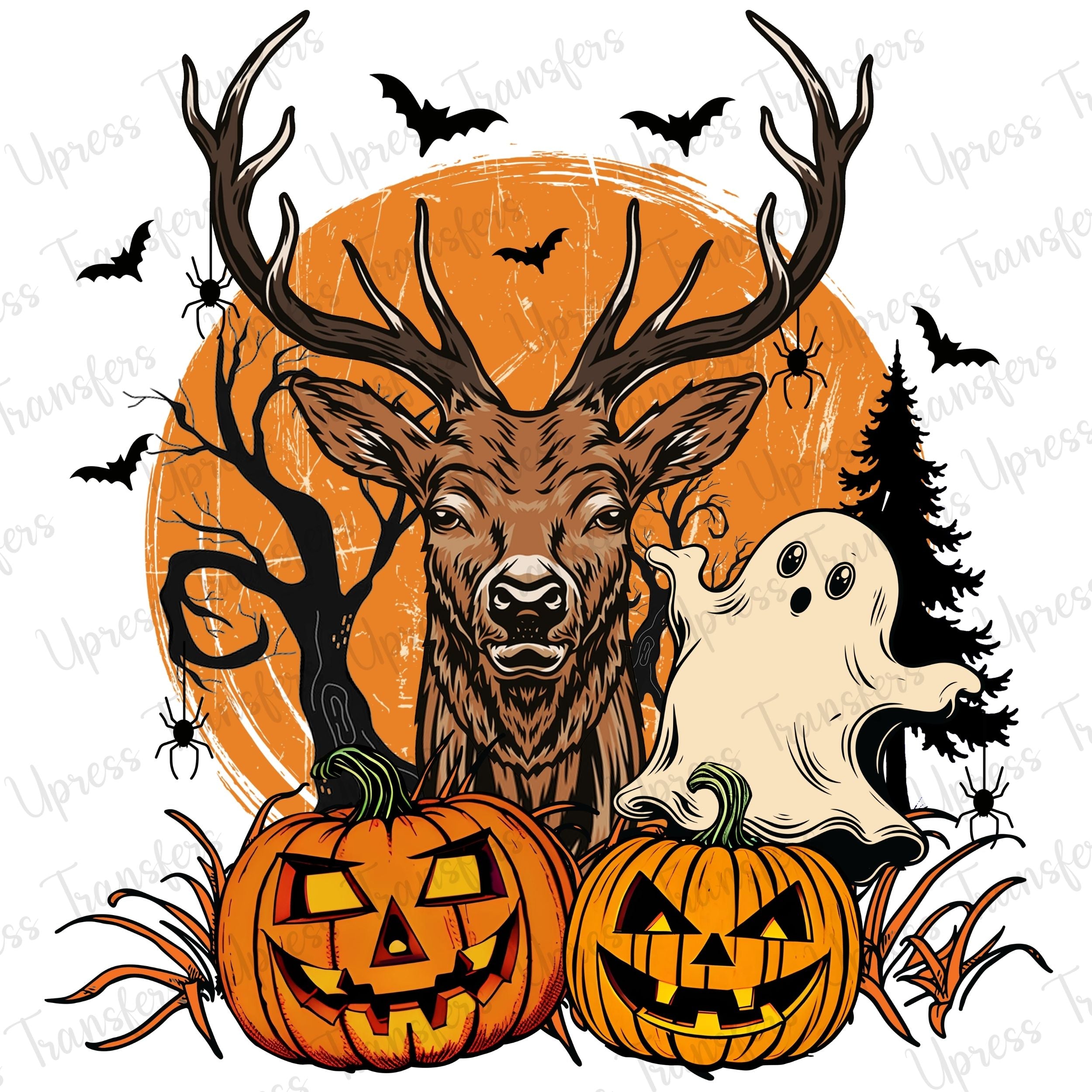 Deer Ghosts Pumpkins