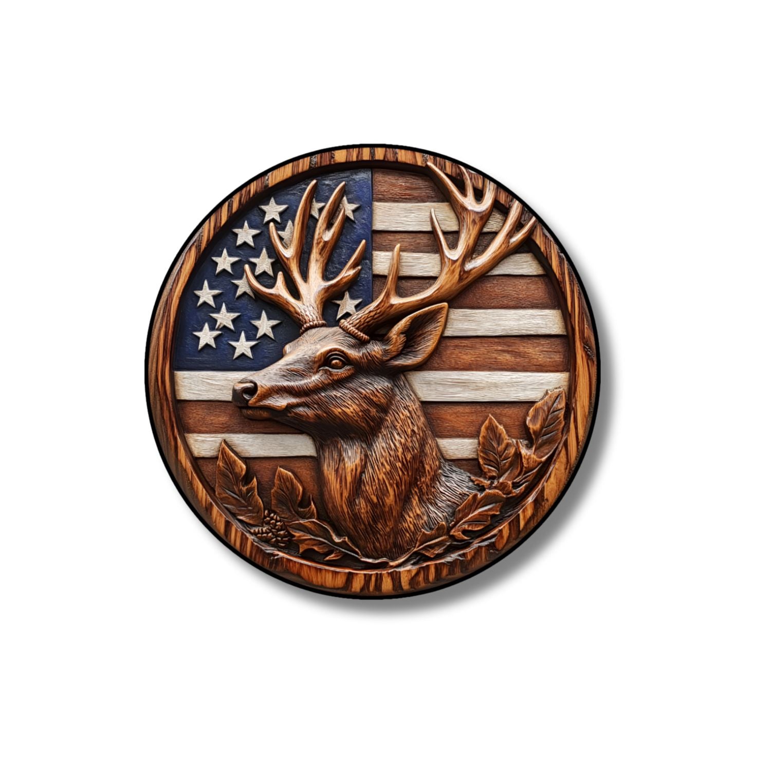 Deer Wooden Flag