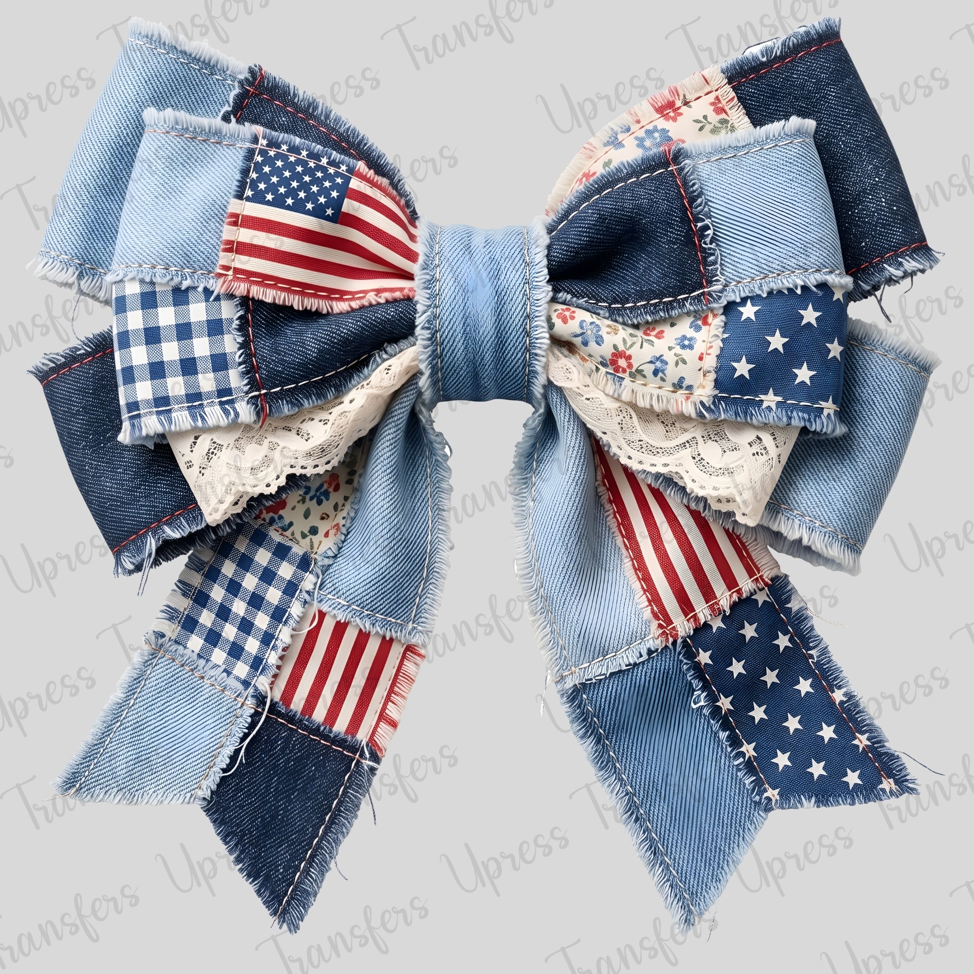 Denim American Bow
