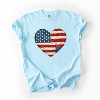 Denim Flag Heart