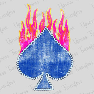 Denim Flame Spade