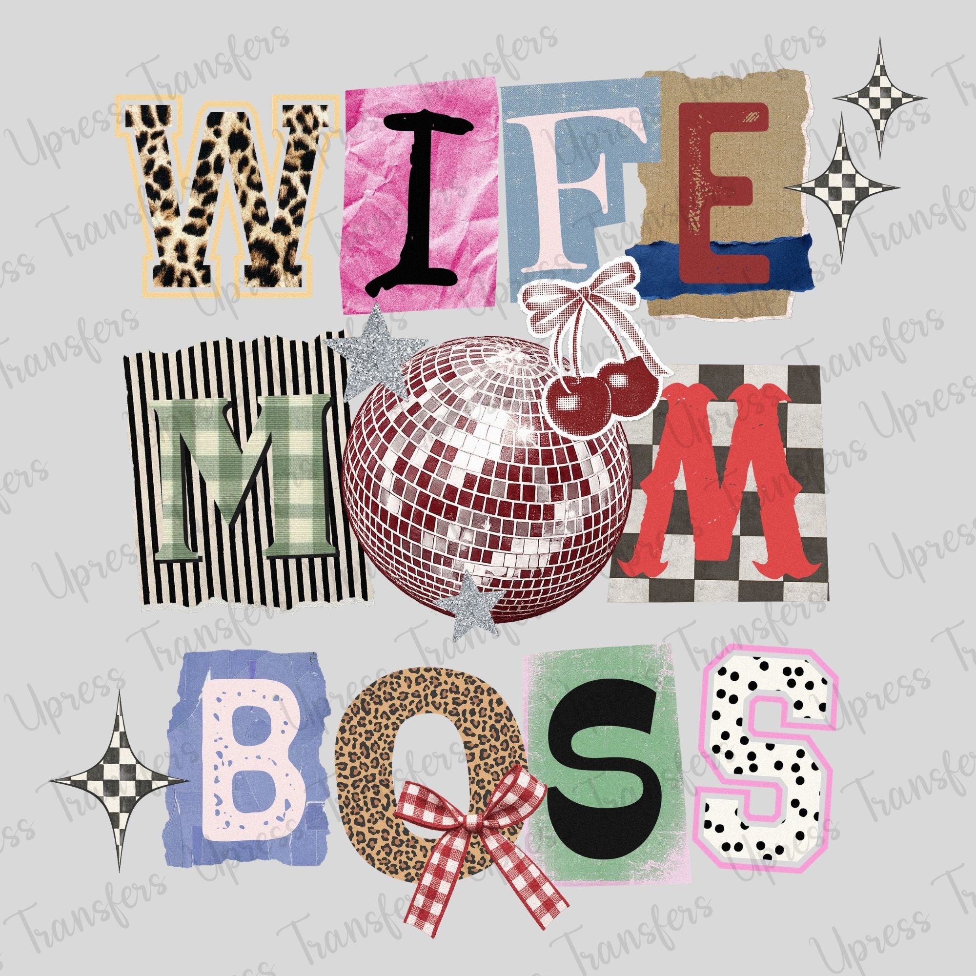 Disco Ball Wife Mom Boss