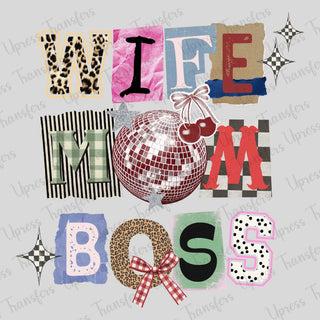 Disco Ball Wife Mom Boss