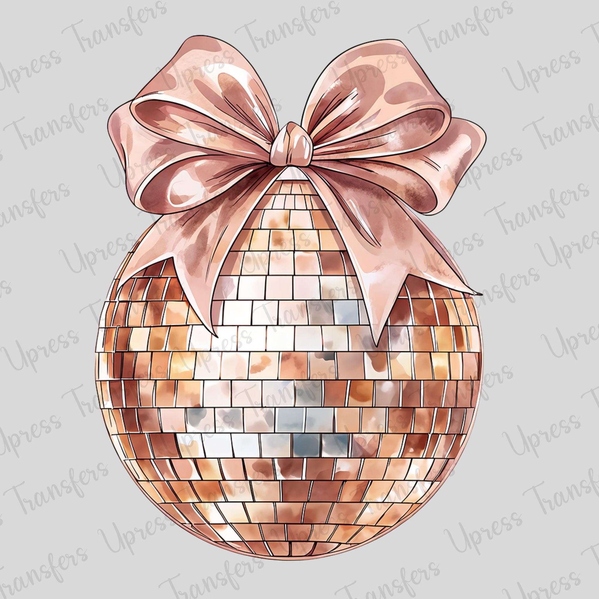 Disco Bow Ball Champagne Pink