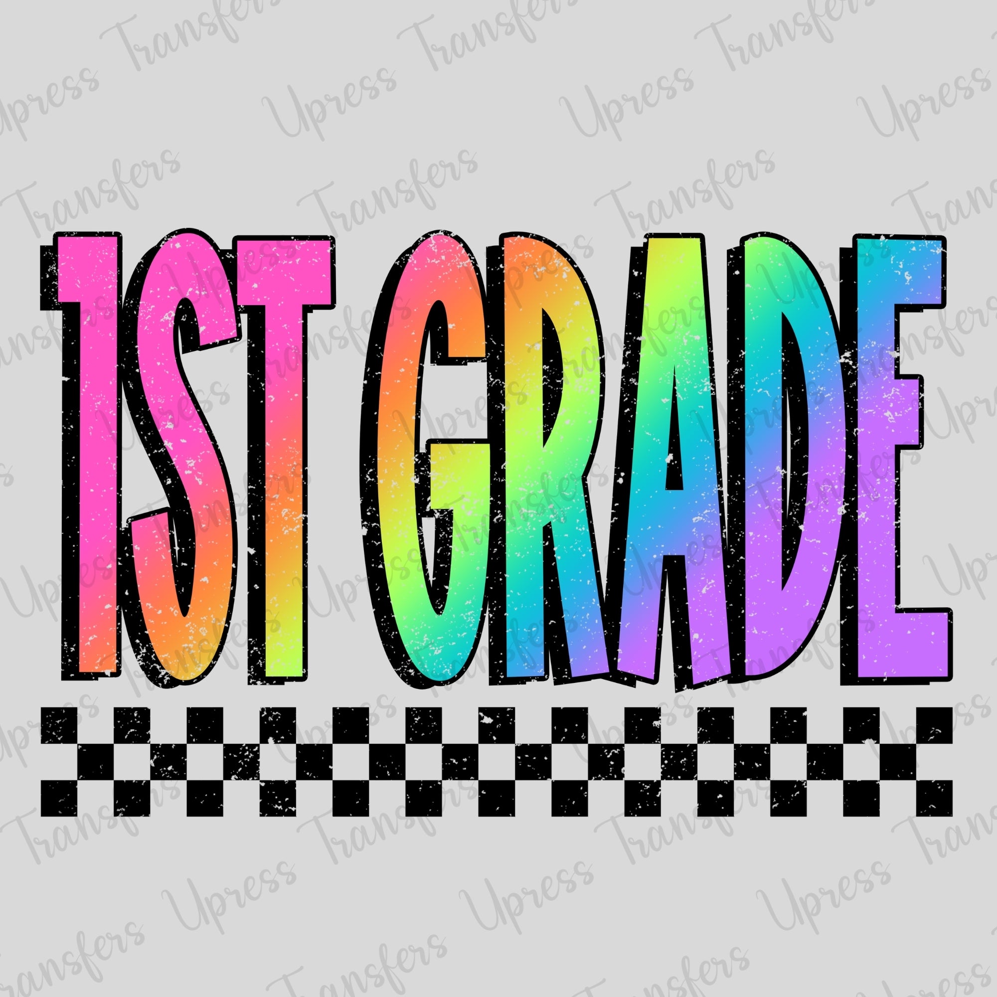 Distress First Grade Rainbow