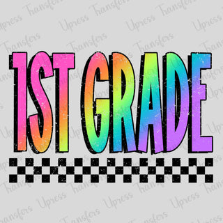Distress First Grade Rainbow