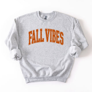 Distressed Arched Varsity Orange Fall Vibes