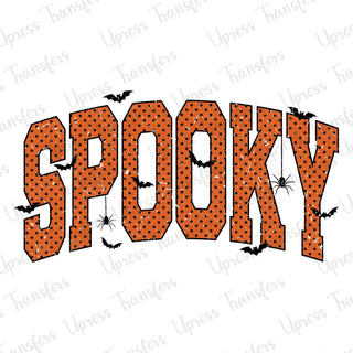 Distressed Black Polka Dotted Spooky