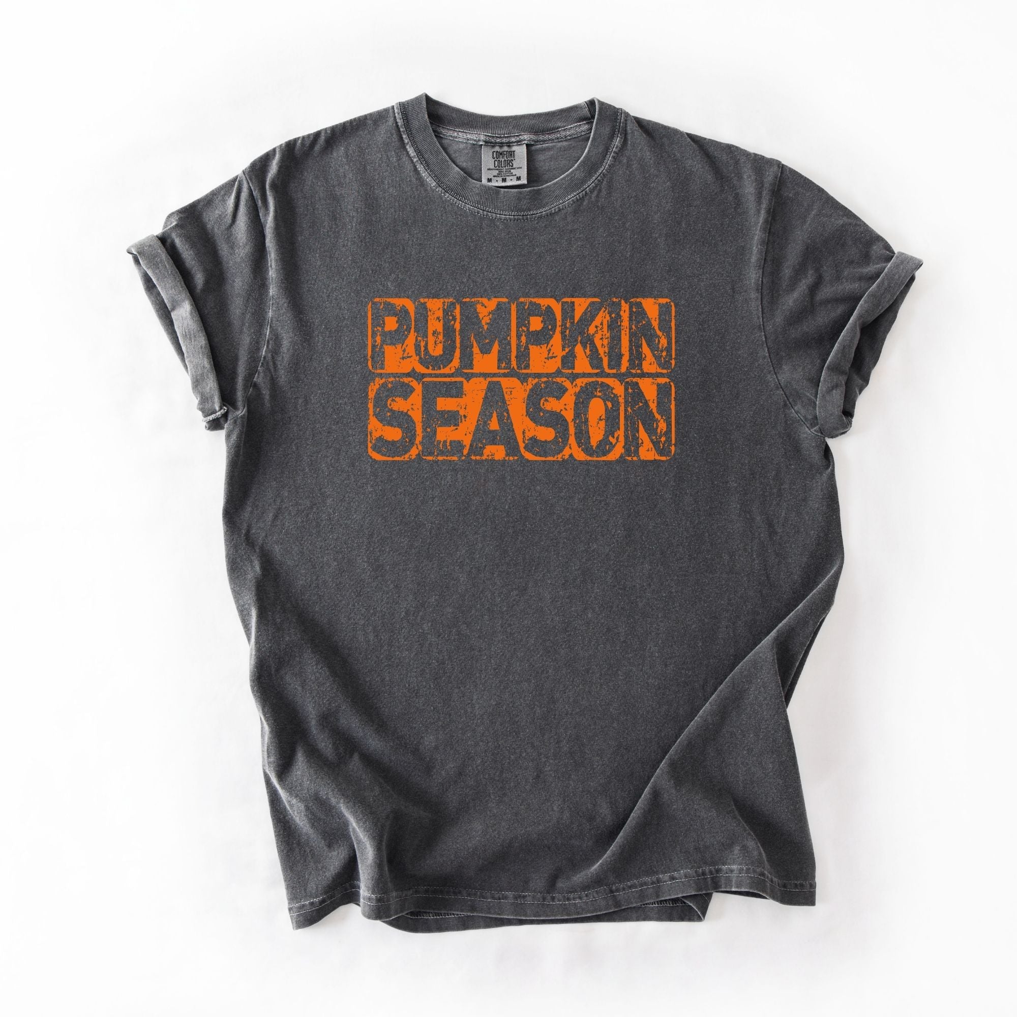 Distressed Block Letters Pumpkin Season