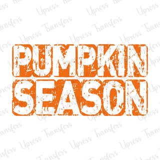 Distressed Block Letters Pumpkin Season