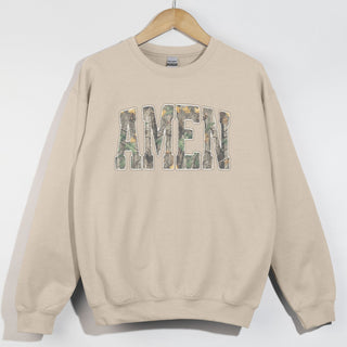 Distressed Camo Amen