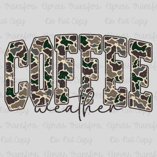 Distressed Camo Coffee Weather