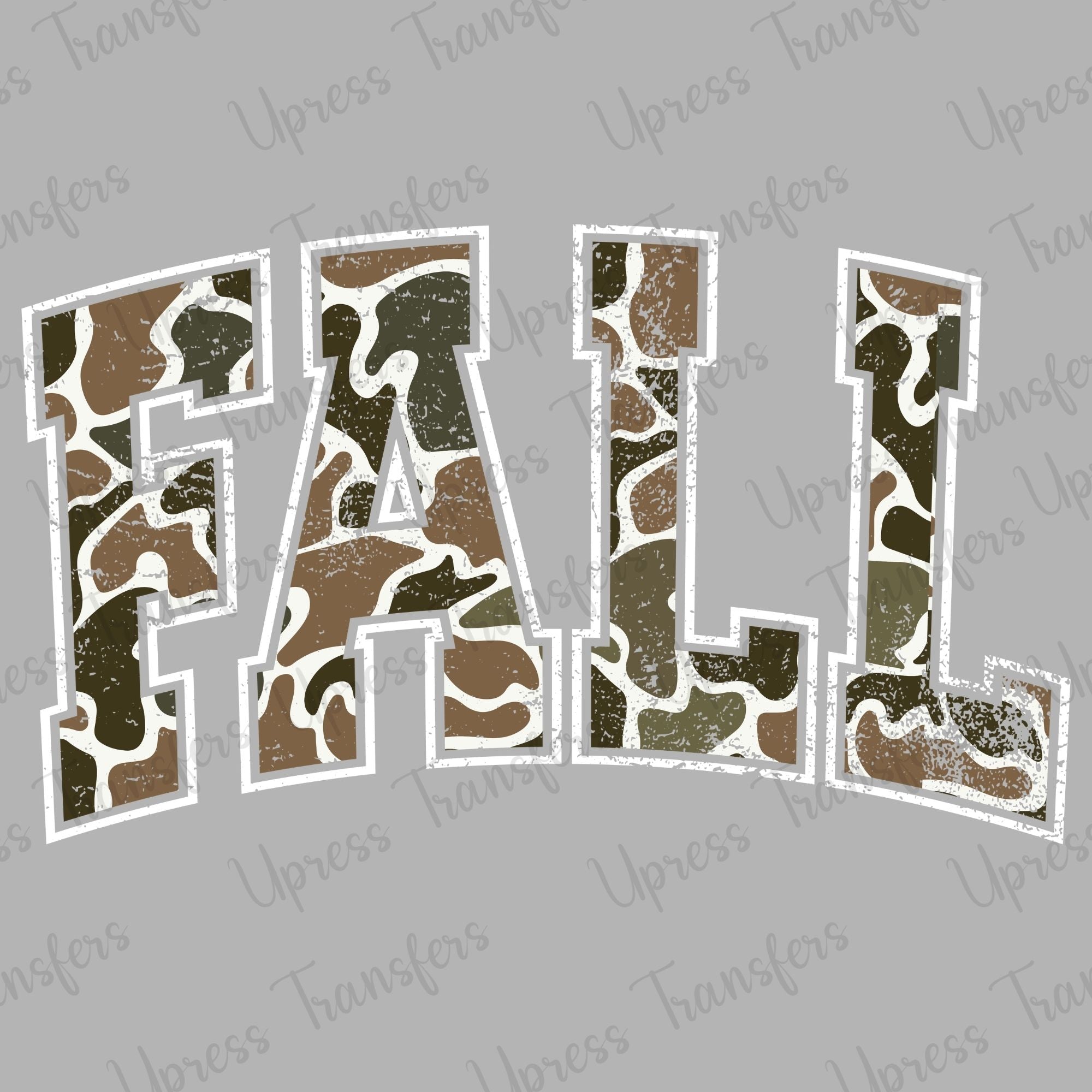 Distressed Camo Fall Varsity