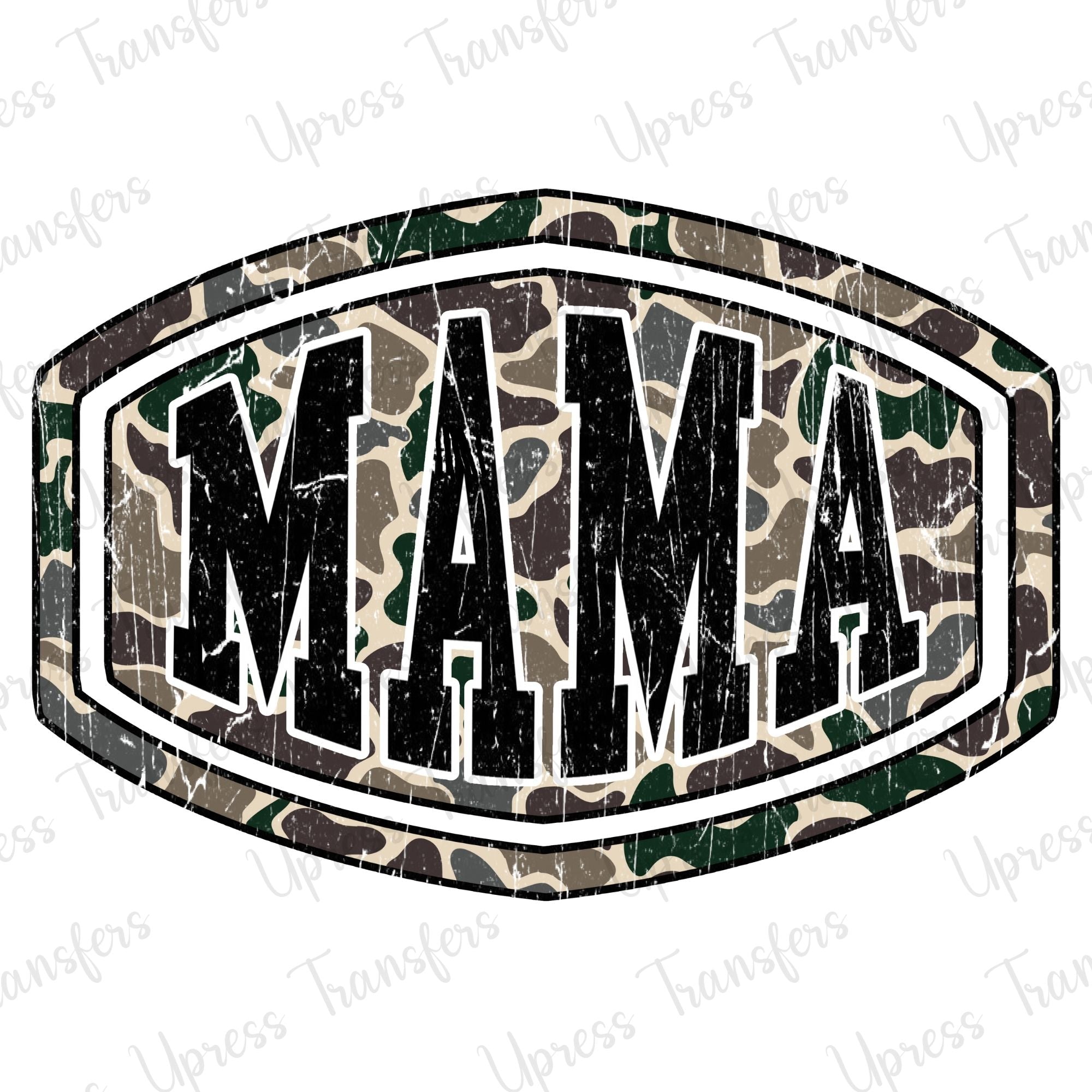 Distressed Camo Mama