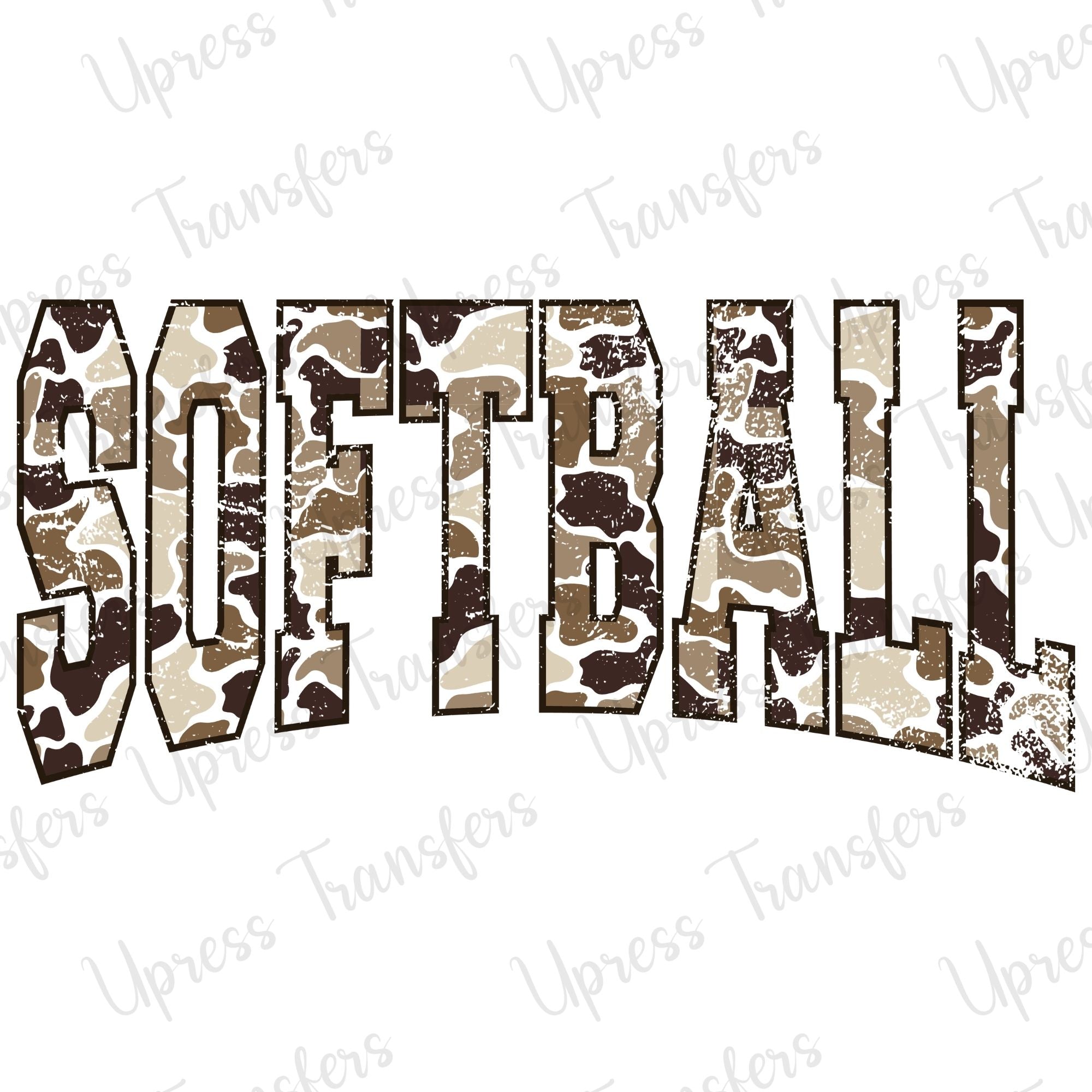 Distressed Camo Softball