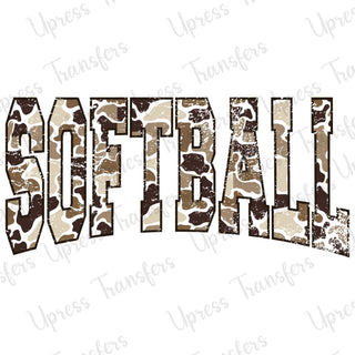 Distressed Camo Softball