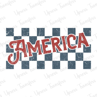 Distressed Checkered America