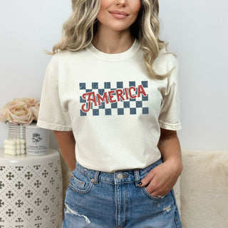 Distressed Checkered America