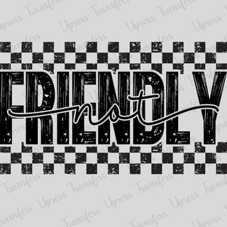 Distressed Checkered Not Friendly