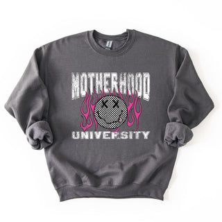Distressed Cherckered Smile Motherhood