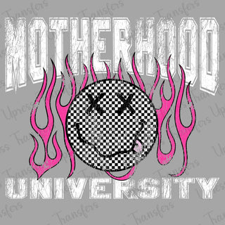 Distressed Cherckered Smile Motherhood