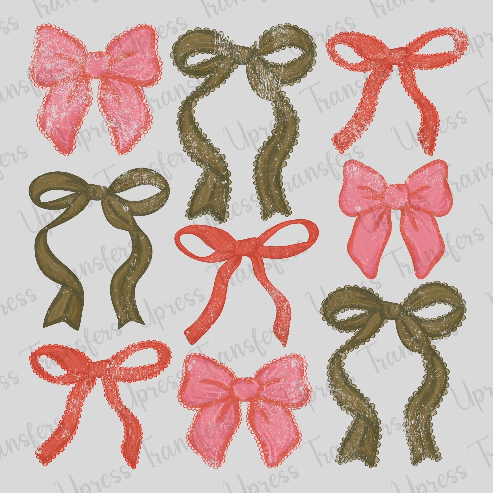 Distressed Christmas Bows