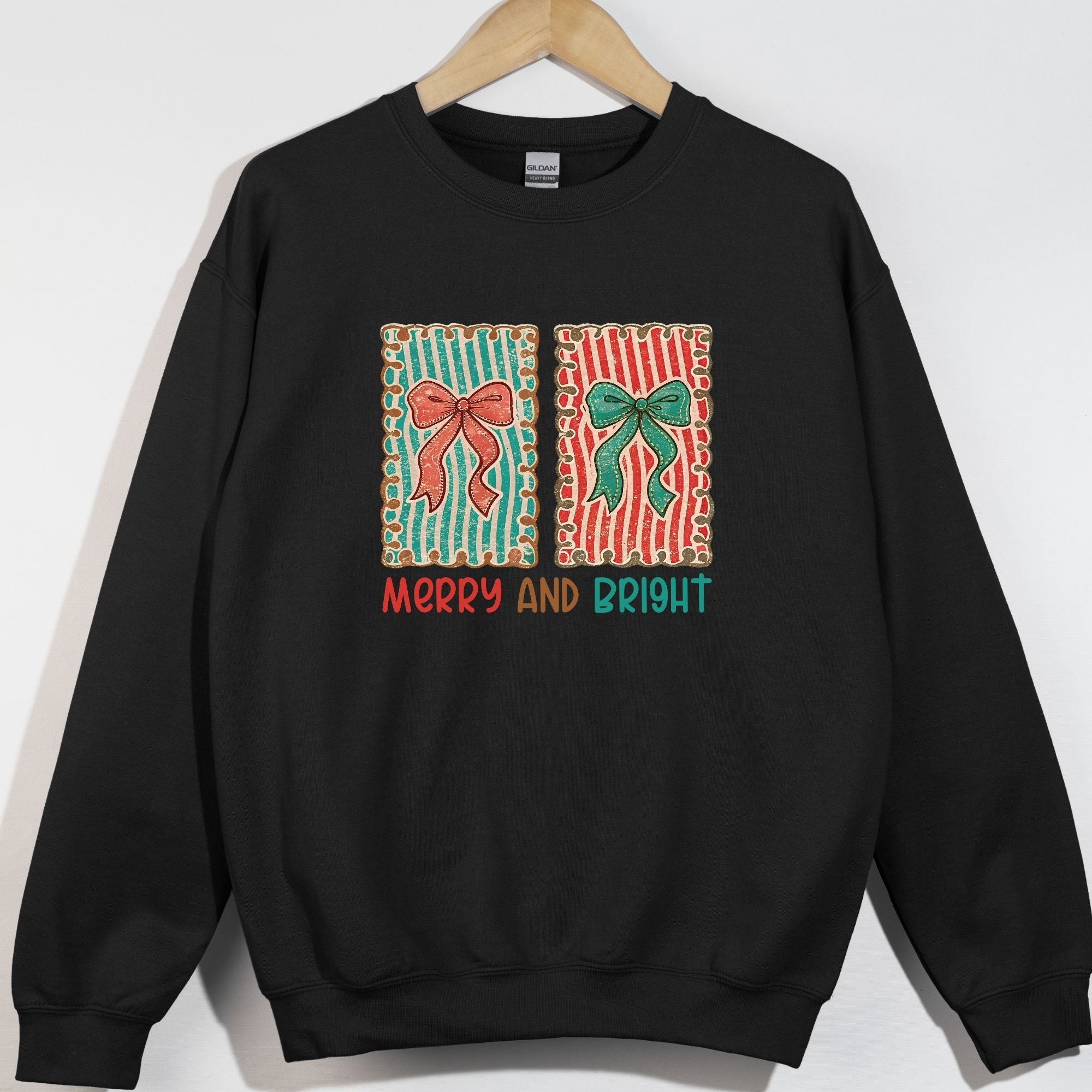 Distressed Christmas Bows Duo Merry and Bright