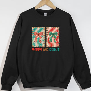 Distressed Christmas Bows Duo Merry and Bright