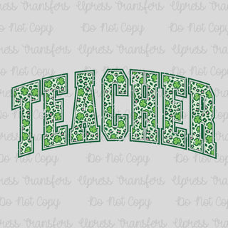 Distressed Clover Teacher