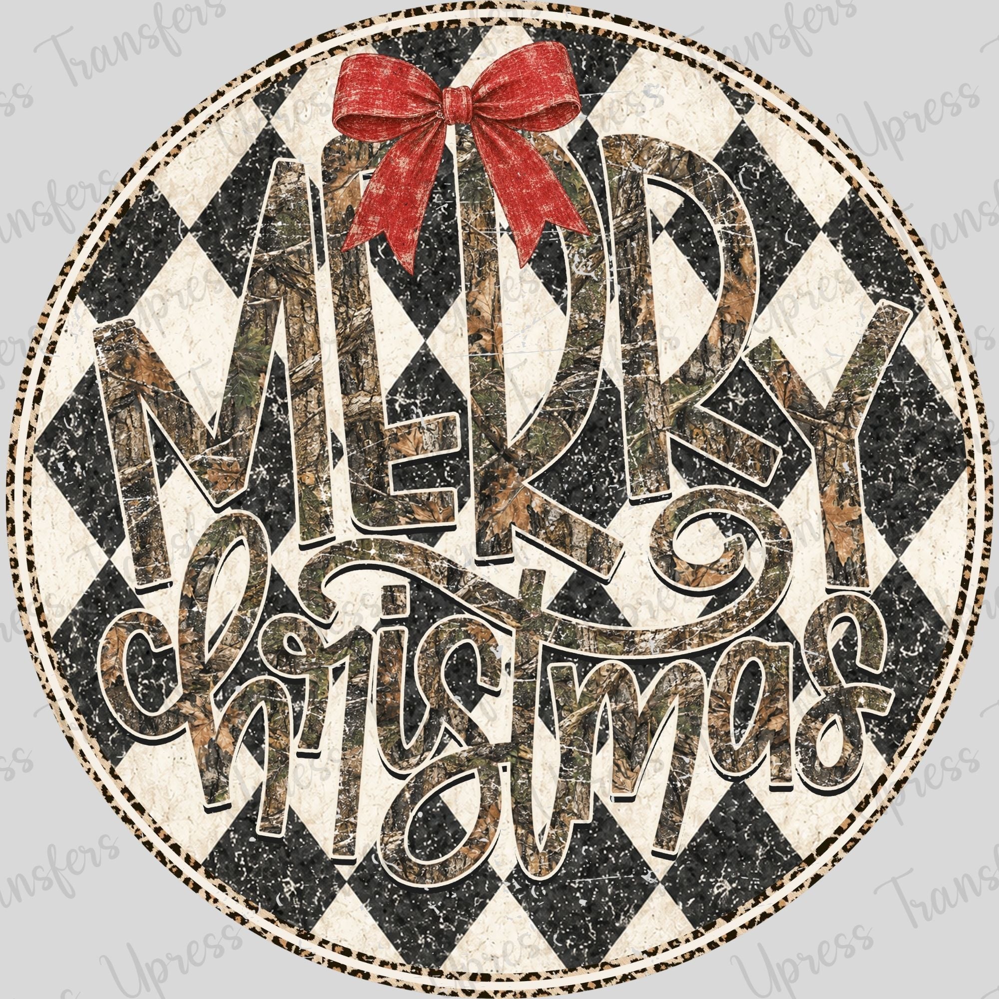 Distressed Diamond Merry Christmas