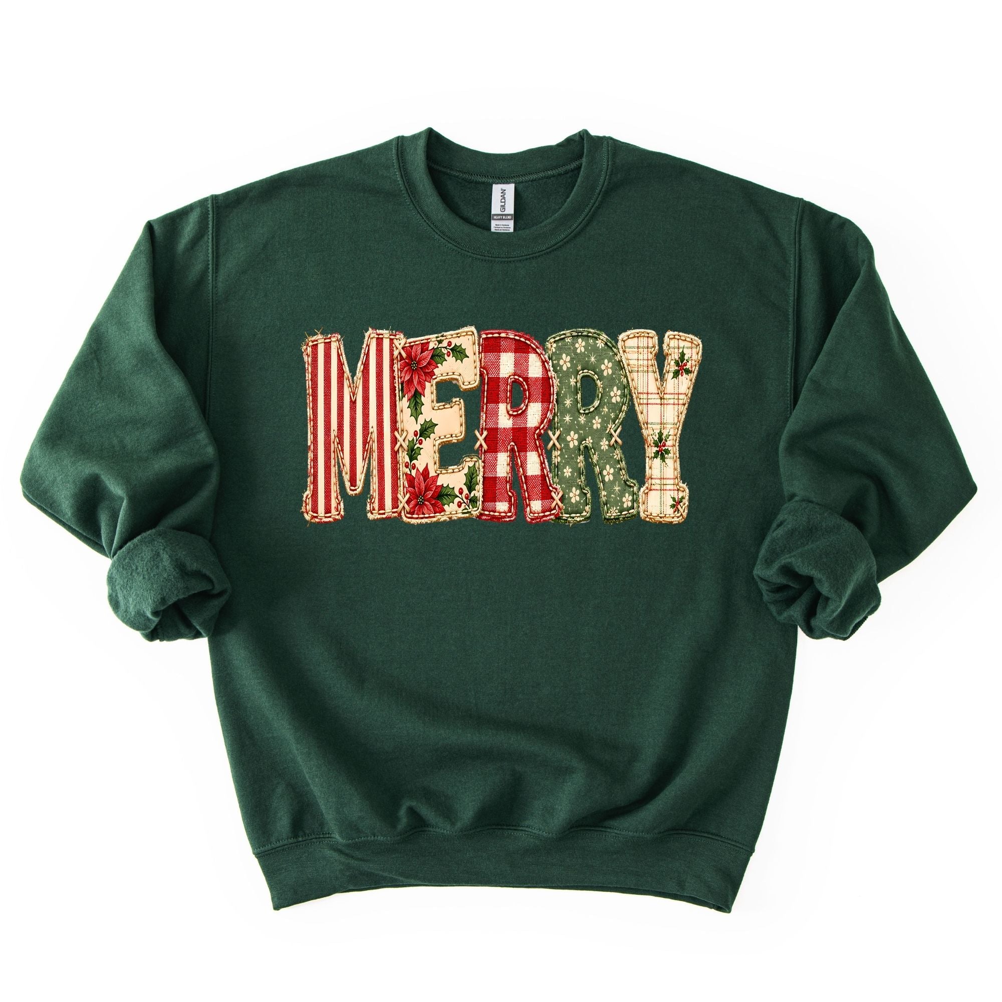 Distressed Faux Fabric Merry