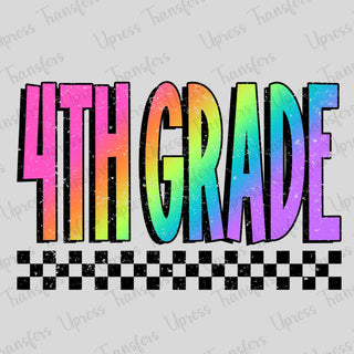 Distressed Fourth Grade Rainbow