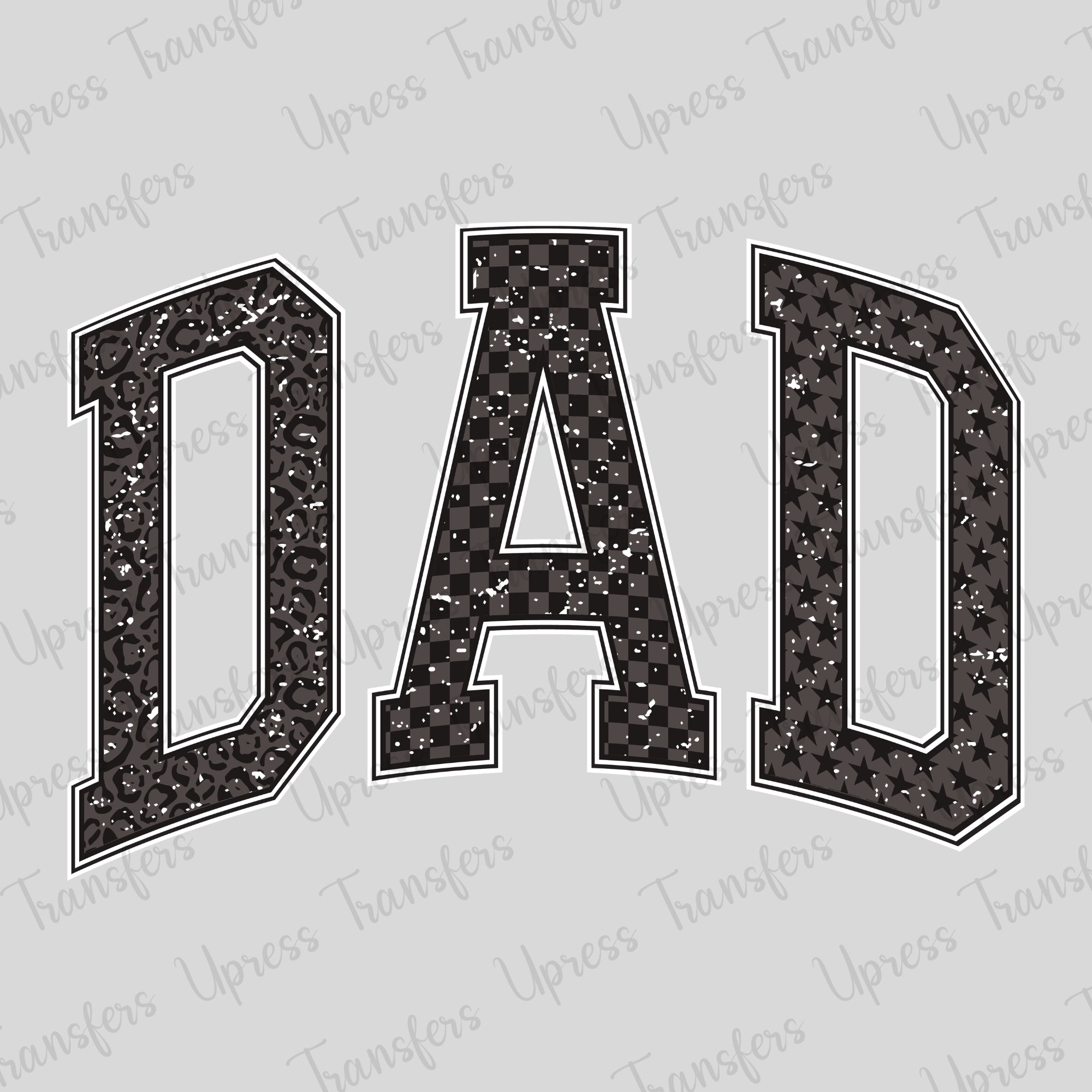 Distressed Grey Patterned Dad